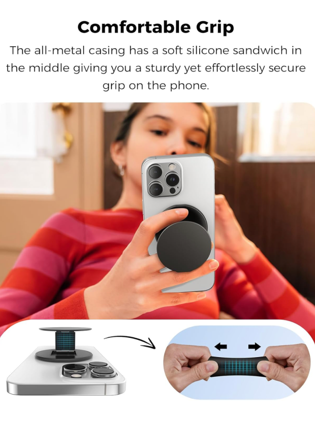 MagSafe® Grip & Kickstand – Black / White