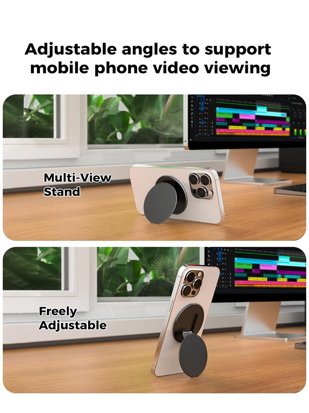 MagSafe® Grip & Kickstand – Black / White