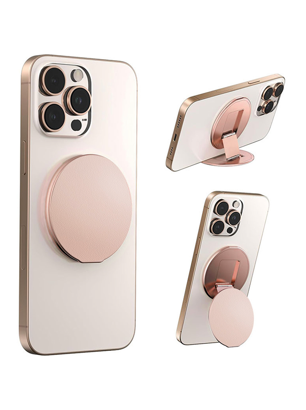 MagSafe® Grip & Kickstand – Rose Quartz / Yellow / Silver
