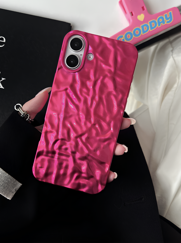 Metallic Crinkle Texture Case for iPhone