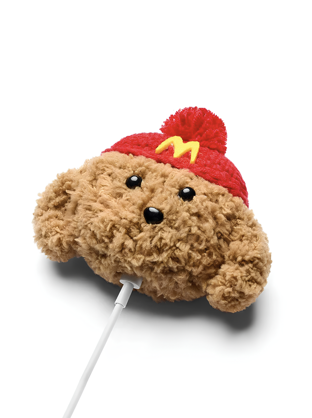 Plush AirPods Case – Letter M Edition