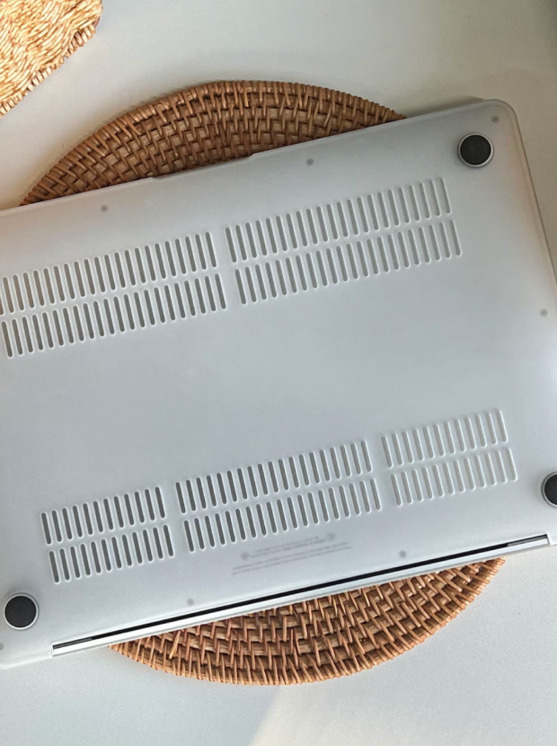 Pearl White Weave Leather MacBook Case Protect Cover