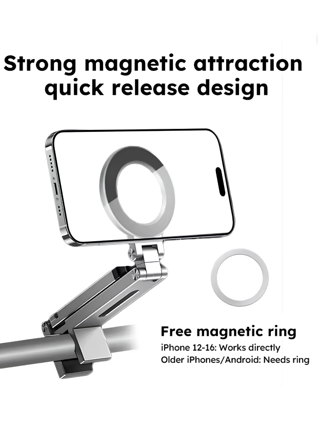 Magic Clip Phone Tripod with Magnetic Ring