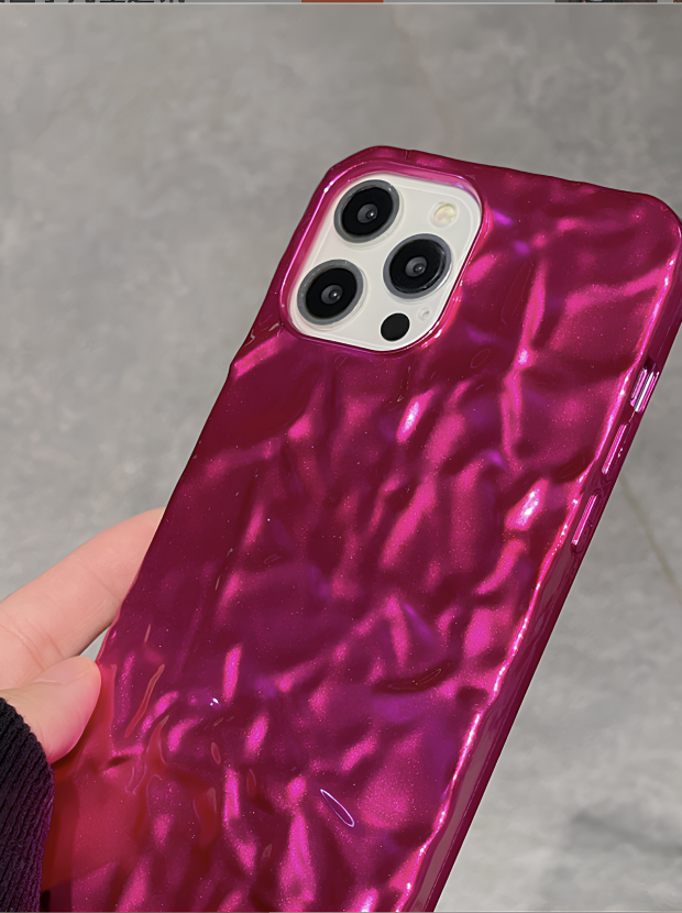 Metallic Crinkle Texture Case for iPhone
