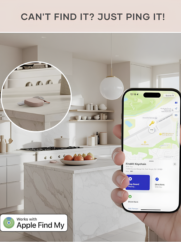 Wireless Rechargeable Key Finder — Vanilla Ivory Edition