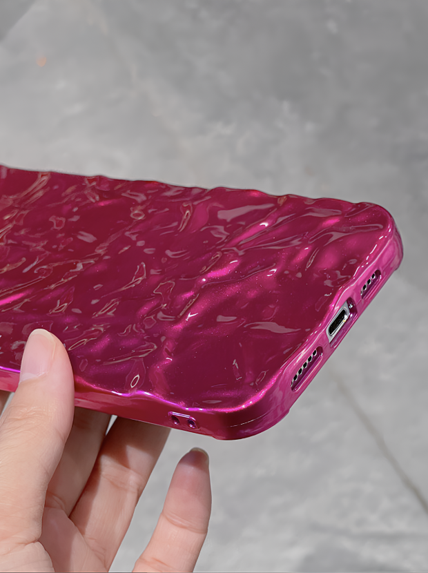 Metallic Crinkle Texture Case for iPhone
