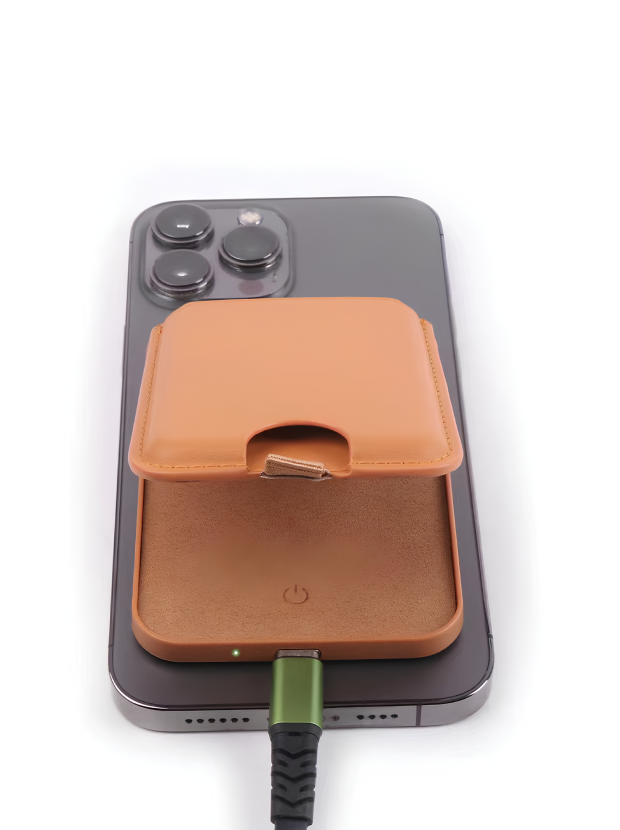 Find My MagSafe® Wallet Stand – Brown / Navy / Obsidian Black