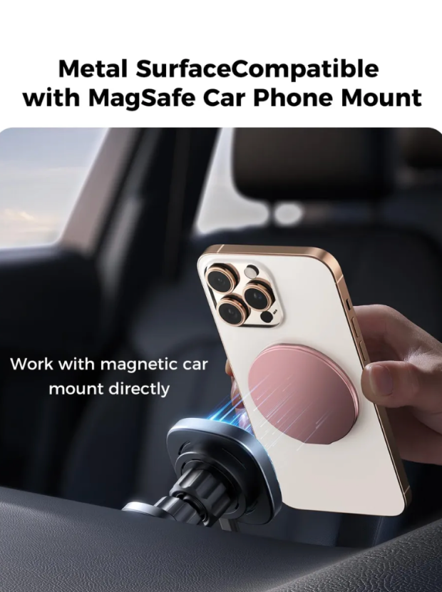 MagSafe® Grip & Kickstand – Rose Quartz / Yellow / Silver