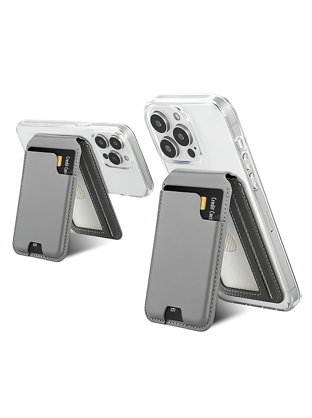 MagSafe® Wallet Stand – Gray / Sky Blue